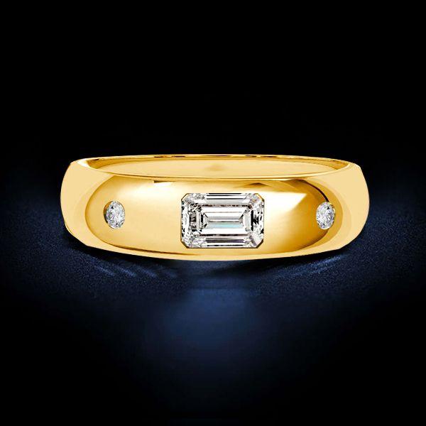 Emerald Cut Band Ring - Sterling Silver - Flush Setting - 0.58 CT. TW.