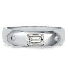 Emerald Cut Band Ring - Sterling Silver - Flush Setting - 0.58 CT. TW.