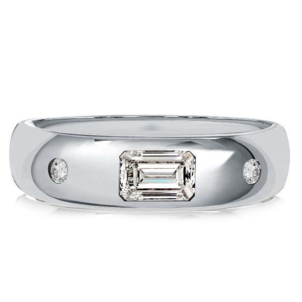 Emerald Cut Band Ring - Sterling Silver - Flush Setting - 0.58 CT. TW.