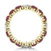 18K Gold Plated Oval Eternity Wedding Band with Created White Sapphire, 5.65 CT. TW.