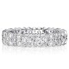 Serpent Scale Eternity Band Ring for Women in 925 Sterling Silver with Round Cut Stones