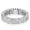 Serpent Scale Eternity Band Ring for Women in 925 Sterling Silver with Round Cut Stones