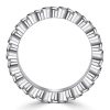 Serpent Scale Eternity Band Ring for Women in 925 Sterling Silver with Round Cut Stones