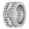 Triple Row Marquise Cut Eternity Wedding Band in Sterling Silver