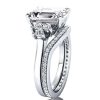 Six Stone Solitaire Bridal Set in 925 Sterling Silver with Created White Sapphire