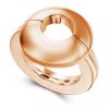Adjustable 18K Rose Gold Plated Sterling Silver Wedding Ring - 1.0 CT Center Stone
