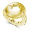 18K Gold Plated Sterling Silver Solitaire Wedding Ring Set - 1.0 CT Center Stone