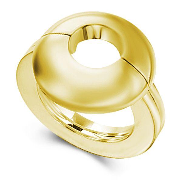 18K Gold Plated Sterling Silver Solitaire Wedding Ring Set - 1.0 CT Center Stone