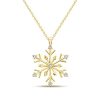Sterling Silver Snowflake Necklace - Christmas Holiday Jewelry