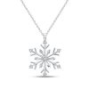 Sterling Silver Snowflake Necklace - Christmas Holiday Jewelry
