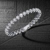 Round Cut Halo Tennis Bracelet - Sterling Silver - 4.48 CT. TW