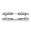 White Sapphire Enhancer Ring - Sterling Silver Wedding Band - 0.50 CT. TW.
