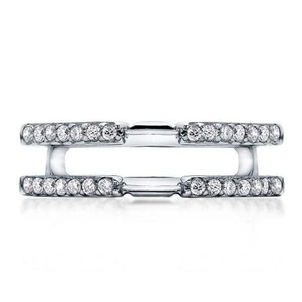 White Sapphire Enhancer Ring - Sterling Silver Wedding Band - 0.50 CT. TW.