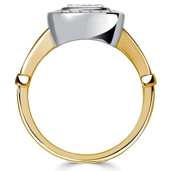 Cushion Cut Halo Sterling Silver Ring for Women, 2.06 CTW Simulated Diamond