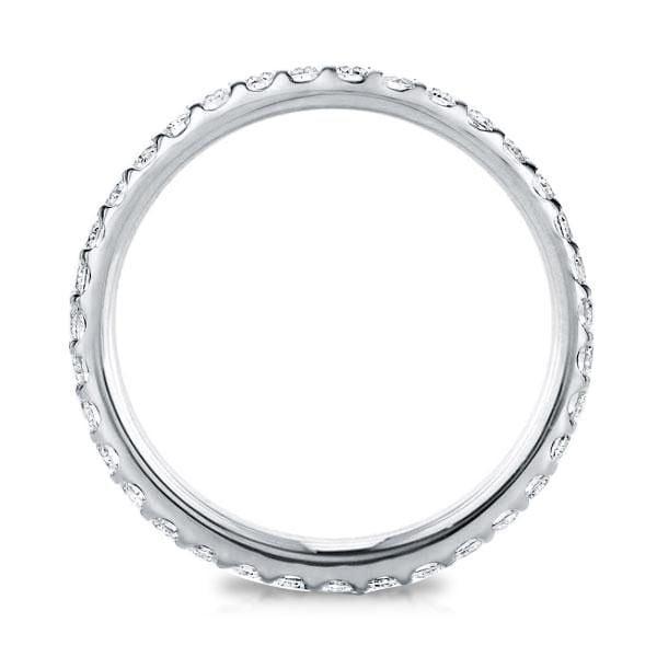 0.56 CT. TW. Round Cut Shared Prong Eternity Wedding Band in Sterling Silver