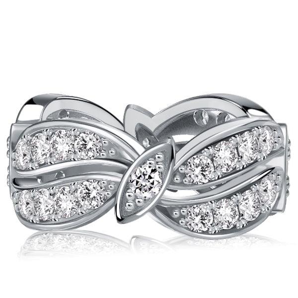 Vintage Round Cut Eternity Band Wedding Ring in 925 Sterling Silver, 1.62 CT. TW.