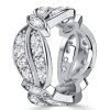 Vintage Round Cut Eternity Band Wedding Ring in 925 Sterling Silver, 1.62 CT. TW.