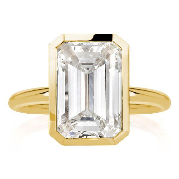Emerald Cut 6.0 CT CZ 18K Gold Plated 3-Piece Wedding Ring Set