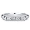 Baguette Cut Wedding Band - 925 Sterling Silver Anniversary Ring