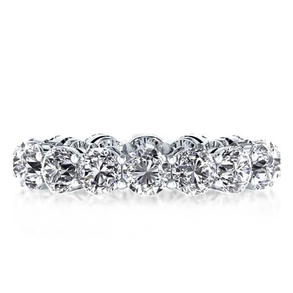 925 Sterling Silver 6 Prong Round Diamond Solitaire Engagement Ring with Rhodium Finish