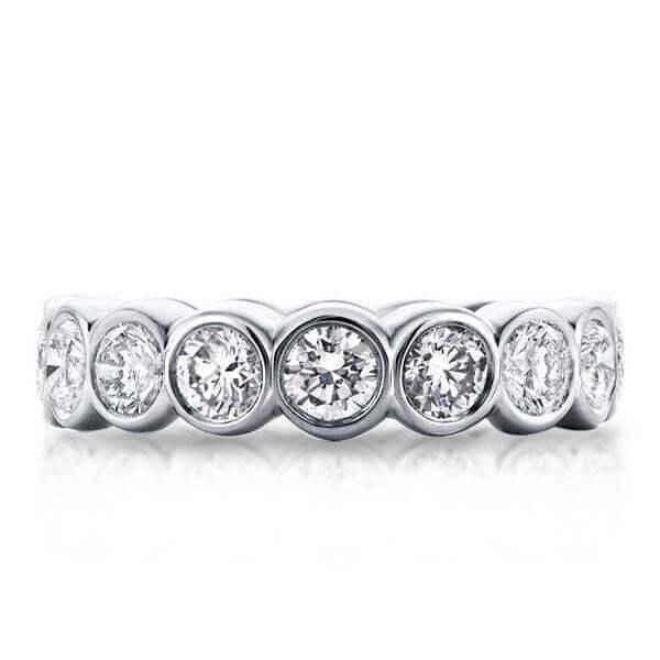 9.05 CT. TW. Solitaire Bezel Stackable Band Set in Sterling Silver