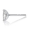 Sterling Silver Baguette Cut Stud Earrings for Women with Rhodium Finish