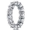 Eternity Round Created White Sapphire Wedding Band in 925 Sterling Silver