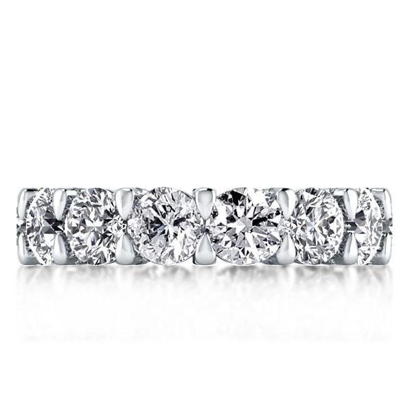 Eternity Round Created White Sapphire Wedding Band in 925 Sterling Silver