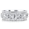 Sterling Silver Milgrain Band Ring - 1.95 CT. TW. Stone