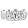 Sterling Silver Milgrain Band Ring - 1.95 CT. TW. Stone