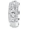 Sterling Silver Milgrain Band Ring - 1.95 CT. TW. Stone