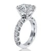 Classic Round Created White Sapphire Engagement Ring - Sterling Silver CZ