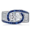 Art Deco Pear Cut Engagement Ring - 925 Sterling Silver, 3.65 CTW