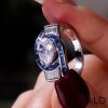 Art Deco Pear Cut Engagement Ring - 925 Sterling Silver, 3.65 CTW