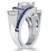 Art Deco Pear Cut Engagement Ring - 925 Sterling Silver, 3.65 CTW