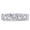 1.40 CTW Round Cut Swirl Eternity Ring - Sterling Silver Wedding Band