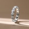 1.40 CTW Round Cut Swirl Eternity Ring - Sterling Silver Wedding Band