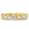 1.40 CTW Round Cut Swirl Eternity Ring - Sterling Silver Wedding Band