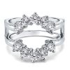 Sunflower Ruby Bridal Ring Set - 925 Sterling Silver