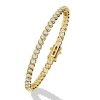 18K Gold Plated Sterling Silver Round Cut CZ Tennis Bracelet for Women (6-9 inches)