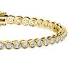 18K Gold Plated Sterling Silver Round Cut CZ Tennis Bracelet for Women (6-9 inches)