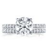Sterling Silver Round Cut Bridal Ring Set - 3.5 CT Center Stone
