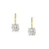 Classic 4 Prong Round Cut White Sapphire Stud Earrings in Rhodium-Plated Sterling Silver