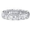 Eternity Created White Sapphire Wedding Band in Sterling Silver