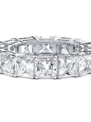 Eternity Created White Sapphire Wedding Band in Sterling Silver