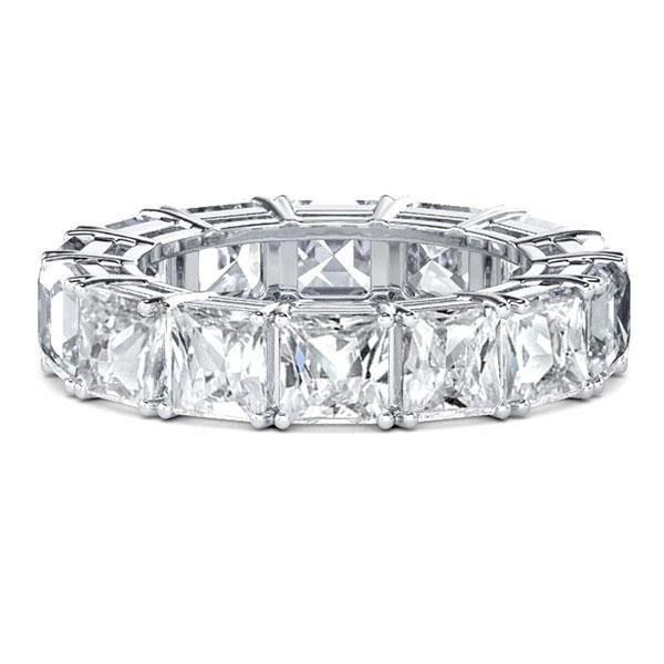 Eternity Created White Sapphire Wedding Band in Sterling Silver