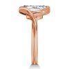 Cushion Cut Solitaire Engagement Ring - 18K Rose Gold Plated Sterling Silver - 4.0 CT TW