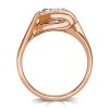 Cushion Cut Solitaire Engagement Ring - 18K Rose Gold Plated Sterling Silver - 4.0 CT TW