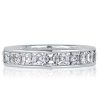 Stackable Band Set 10.75 CT. TW. White & Garnet Sterling Silver Rings