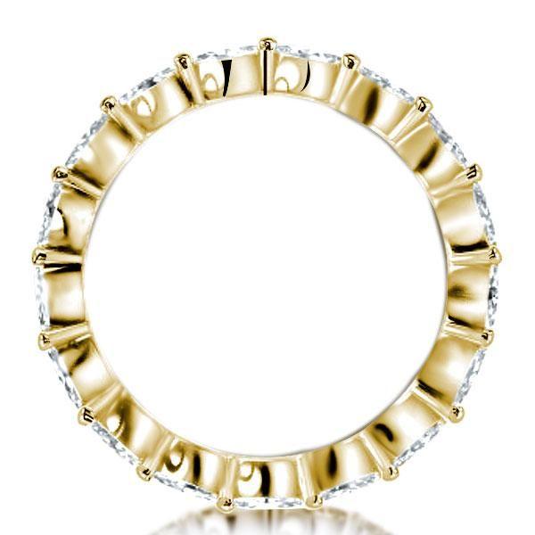 Golden Eternity Band - 18K Gold Plated Sterling Silver Ring
